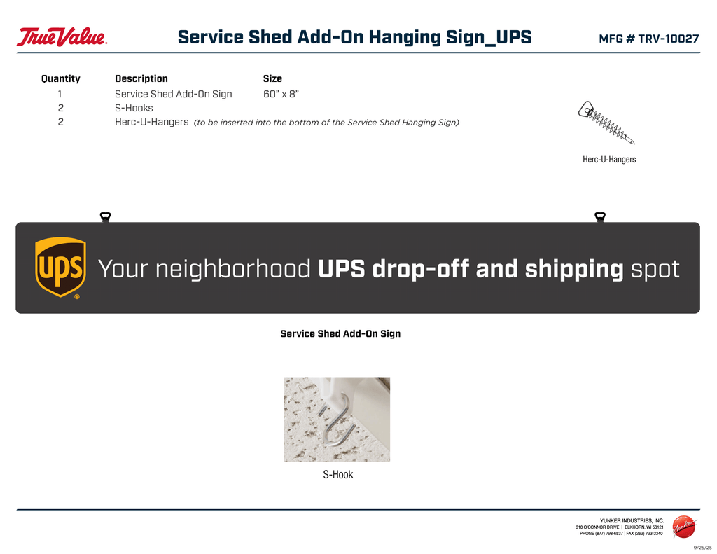 Service Shed Add On KIt