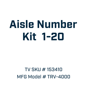 153410 - Aisle Number Kit 1-20