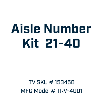 153450- Aisle Number Kit 21-40